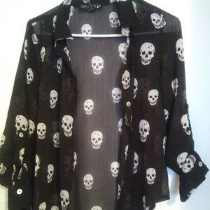 Living Doll Los Angeles Skull Blouse